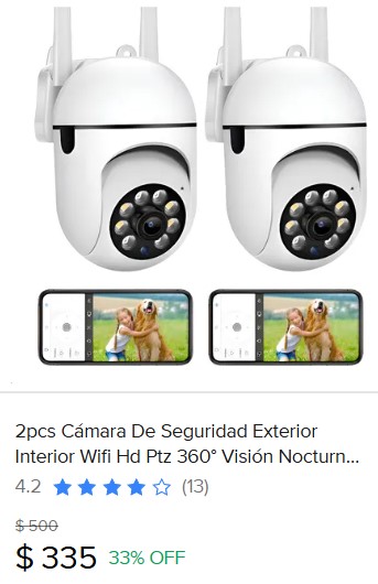 2pcs Cámara De Seguridad